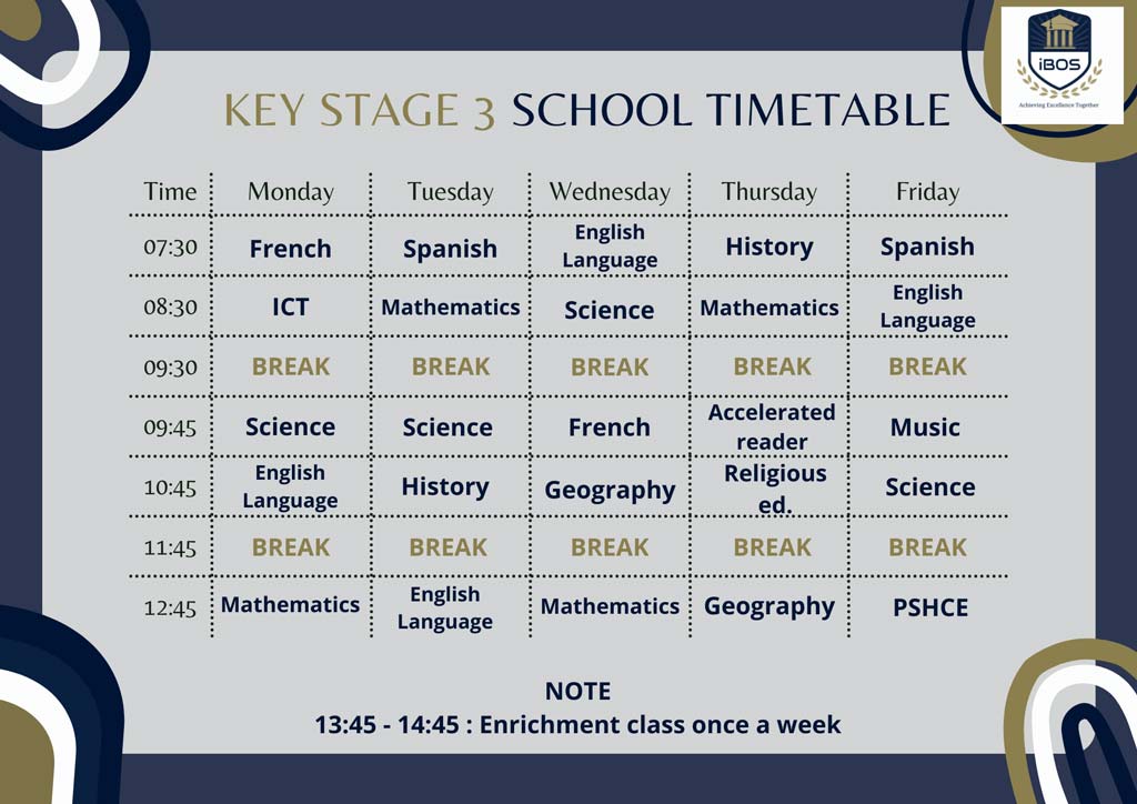 Key-Stage-3-timetable
