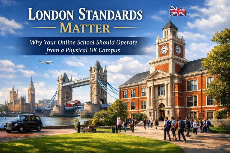 London Standards Matter: Why Your Online School Should Operate from a Physical UK Campus
